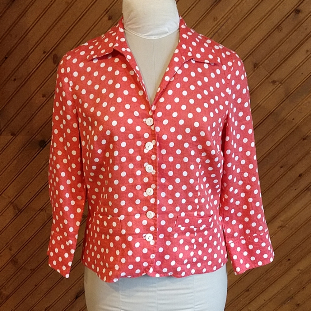 Women's Size 8 Linen Jacket Top